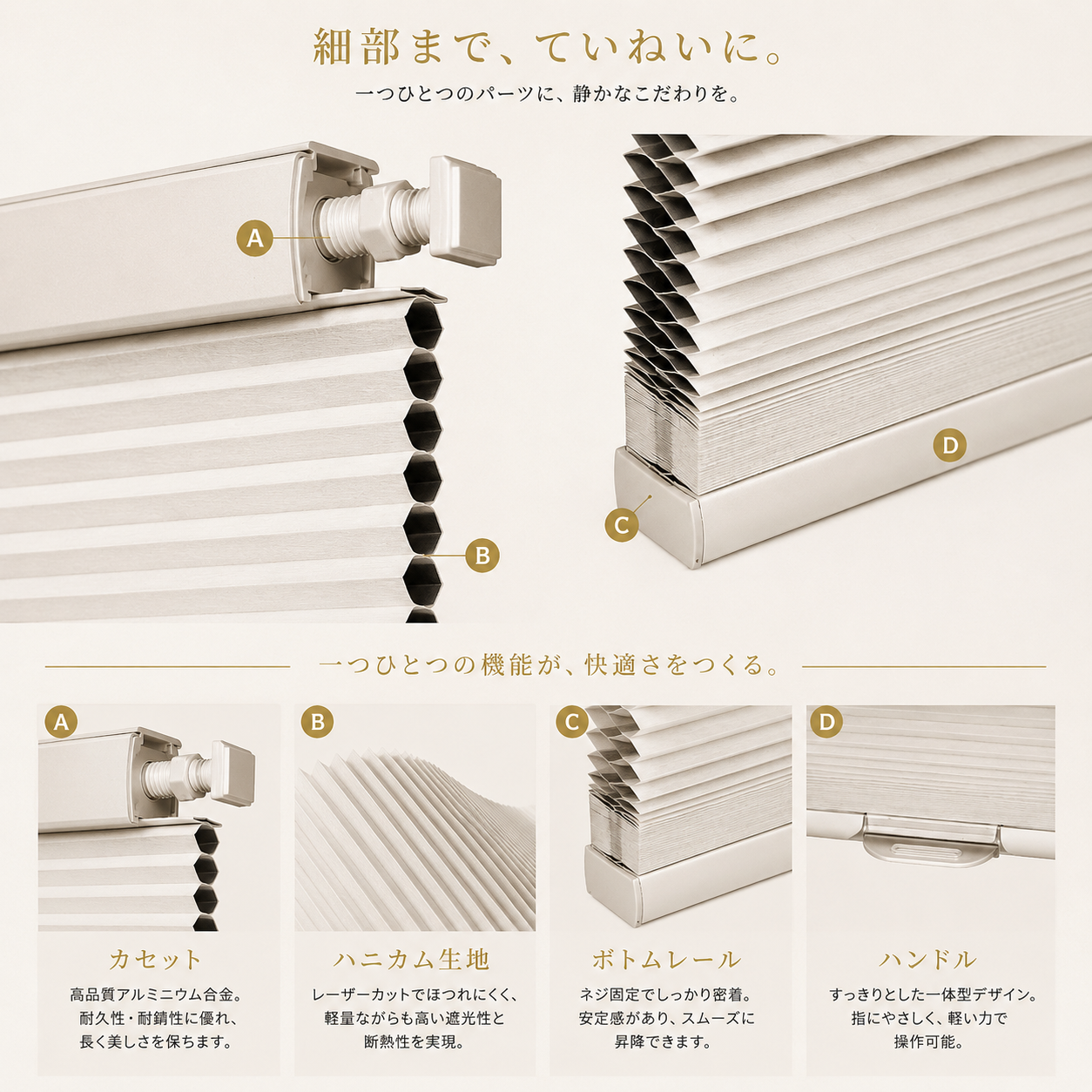 SHIZUKA SHADE™ | 工具不要 遮光ハニカムシェード